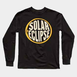 Solar Eclipse - Vintage Style Design Long Sleeve T-Shirt